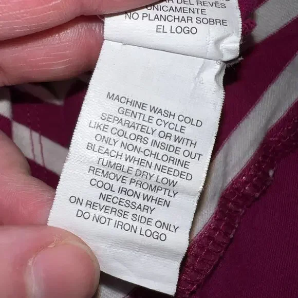 Childrens Place Girls T Shirt Dress Ruffled Stripes Pullover Pink White Large - Picture 7 of 7